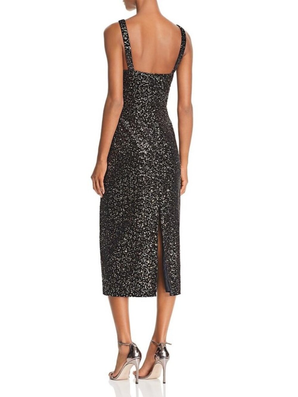 JILL STUART Velvet Sequined Midi Dress 0884 - Picture 2 of 8